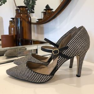 Banana Republic Striped Pony Hair heels